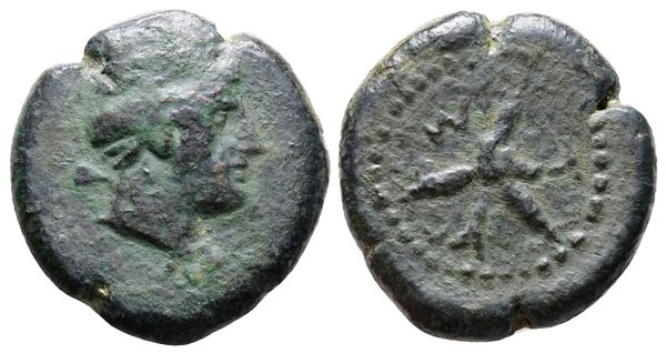 Sicily, Mytistratos, c. 340-330 BC. Æ Hexas (21mm, 6.98g).