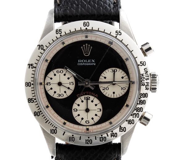 ROLEX - Daytona Cosmograph: steel wristwatch ref. 6239 Paul Newman dial