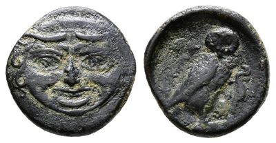 Sicily, Kamarina, C. 420-405 Bc. Æ Onkia (13mm, 1.26g).