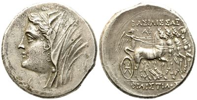 Sicily, Syracuse, Philistis, Wife Of Of Hieron II (274-216 Bc), 16 Litrae Or Tetradrachm; Ar (14,...