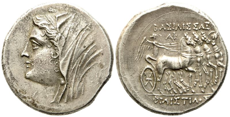 Sicily, Syracuse, Philistis, Wife Of Of Hieron II (274-216 Bc), 16 Litrae Or Tetradrachm; Ar (14,...