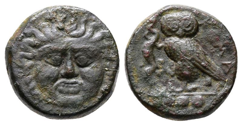 Sicily, Kamarina, C. 420-405 Bc. Æ Tetras (15mm, 3.09g).