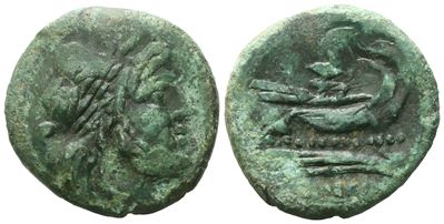 Anonymous, Semis, C. 91 Bc; Æ (10,48 G; 24,5 MM; 12 H)