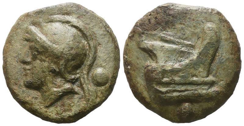 Anonymous, Uncia, c. 225-217 BC; Æ (17,75 g; 25,5 mm; 12 h)
