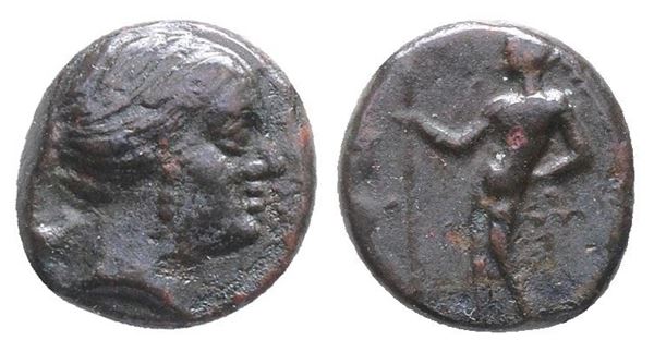 Sicily, Messana. The Mamertinoi, 215-202 BC. Æ Onkia (16mm, 3.83g).  - Auction Greek, Roman, Byzantine Coins - Bertolami Fine Art - Prague