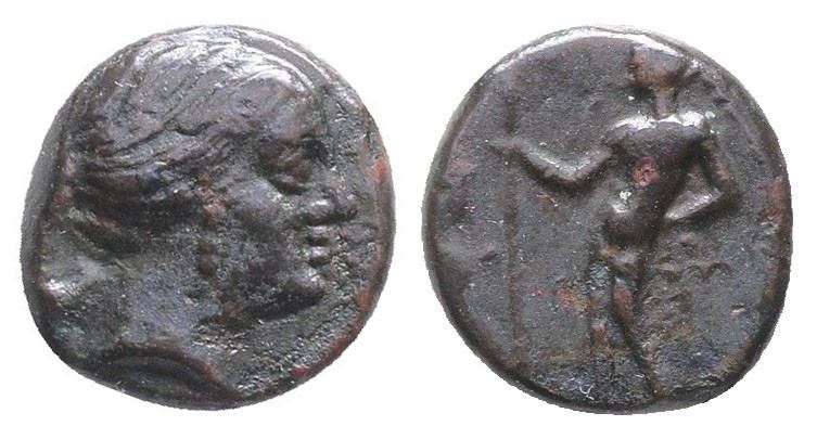 Sicily, Messana. The Mamertinoi, 215-202 Bc. Æ Onkia (16mm, 3.83g).
