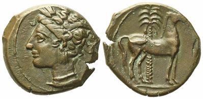 Carthage (C. 400-350 Bc), Æ (2,95 G; 26,6 MM)
