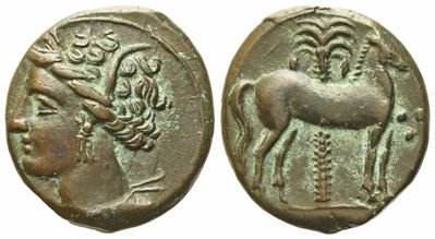 Carthage (C. 400-350 Bc), Æ (2,47 G; 15,5 MM)