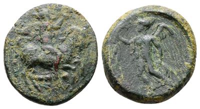 Sicily, Himera, C. 425-409 Bc. Æ Tetras Or Trionkion (18mm, 2.92g).