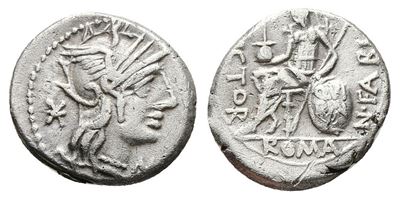 Numerius Fabius Pictor, Rome, 126 Bc. Ar Denarius (18mm, 3.78g).