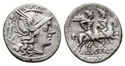 C. Terentius Lucanus, Rome, 147 Bc. Ar Denarius (18mm, 3.03g).