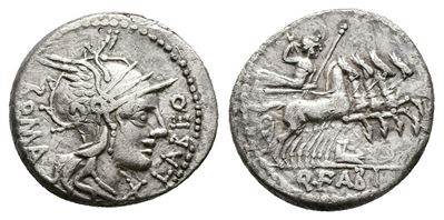 Q. Fabius Labeo, Rome, 124 Bc. Ar Denarius (19mm, 3.80g).