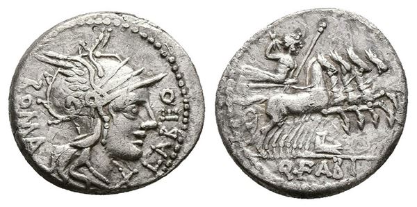 Q. Fabius Labeo, Rome, 124 BC. AR Denarius (19mm, 3.80g).  - Auction Greek, Roman, Byzantine Coins - Bertolami Fine Art - Prague