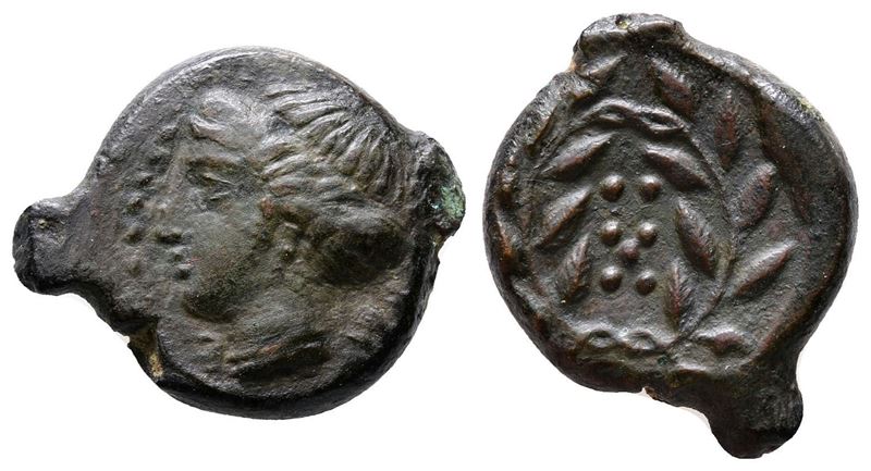 Sicily, Himera, C. 420-407 Bc. Æ Hemilitron (17mm, 4.38g).