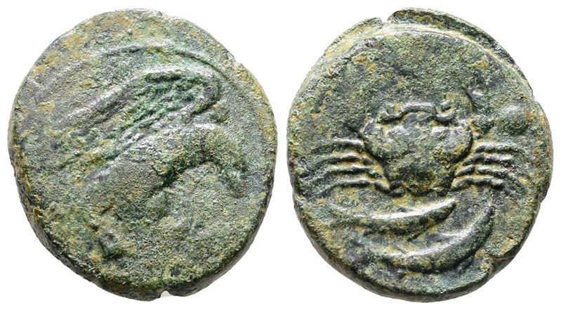 Sicily, Akragas, c. 425/0-410/06 BC. Æ Hexas (21mm, 6.97g).
