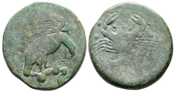 Sicily, Akragas, c. 425/0-410/06 BC. Æ Hemilitron (30mm, 16.31g).