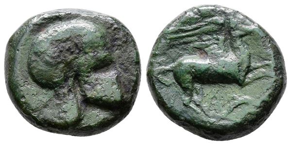 Sicily, Entella. Campanian mercenaries, c. 345-338 BC. Æ (18mm, 6.01g).