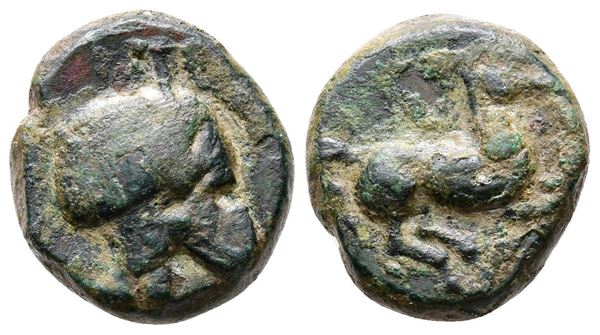 Sicily, Entella. Campanian mercenaries, c. 345-339 BC. Æ (16mm, 4.86g).