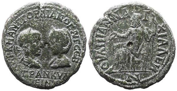 Gordian III and Tranquillina (238-244). Thrace, Anchialus. Æ