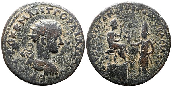 Gordian III with Abgar X Phraates (238-244). Mesopotamia, Edessa. Æ