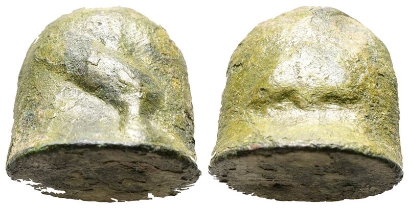 Sicily, Akragas, c. 440-430 BC. Cast Æ Trias or Tetronkion (18mm, 16.23g).