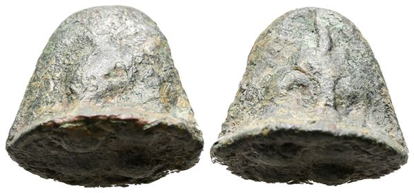 Sicily, Akragas, c. 440-430 BC. Cast Æ Tetras or Trionkion (18mm, 10.25g).