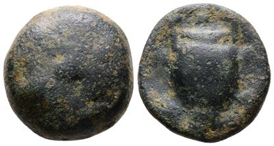 Sicily, Selinos, C. 450-440 Bc. Cast Æ Quincunx (23mm, 12.93g).
