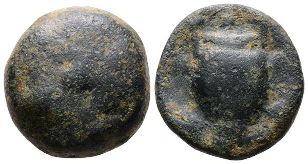 Sicily, Selinos, c. 450-440 BC. Cast Æ Quincunx (23mm, 12.93g).