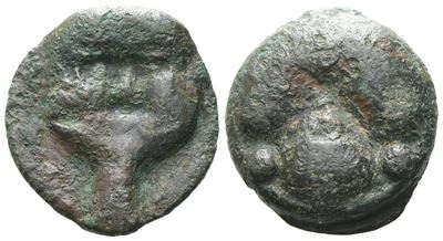Sicily, Selinos, C. 450-440 Bc. Cast Æ Tetras (21mm, 8.72g).