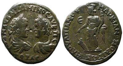 Caracalla With Geta (198-217). Moesia Inferior, Marcianopolis. Æ Pentassarion