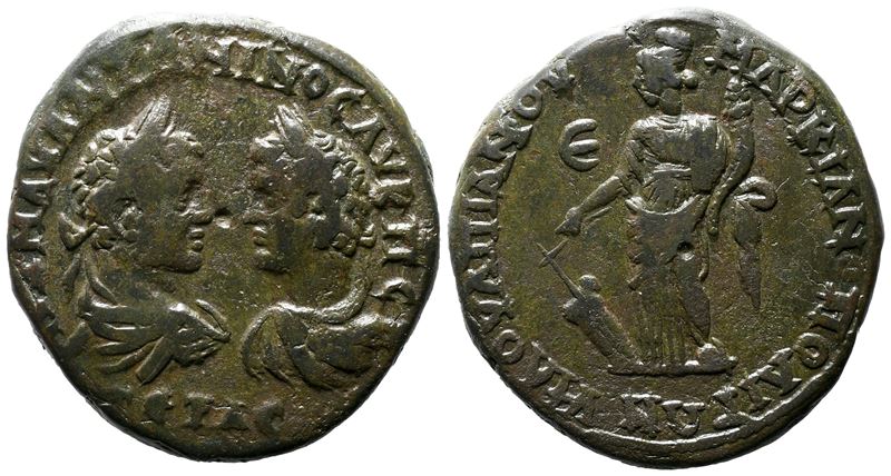 Caracalla With Geta (198-217). Moesia Inferior, Marcianopolis. Æ Pentassarion