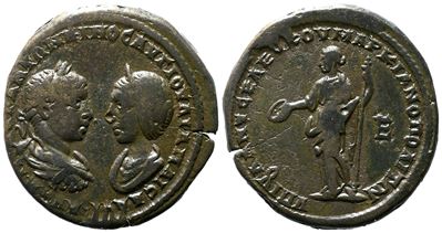 Elagabalus And Julia Maesa (218-222). Moesia Inferior, Marcianopolis. Æ Pentassarion