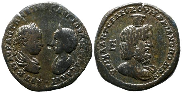 Elagabalus and Julia Maesa (218-222). Moesia Inferior, Marcianopolis. Æ Pentassarion