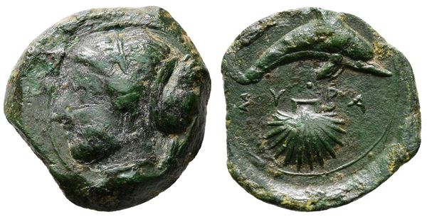 Sicily, Syracuse, c. 415-405 BC. Æ Hemilitron (17mm, 3.45g).