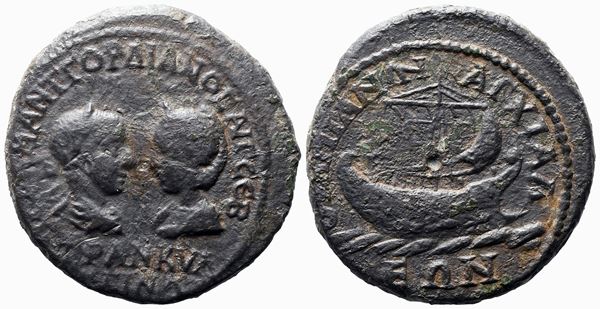 Gordian III and Tranquillina (238-244). Thrace, Anchialus. Æ
