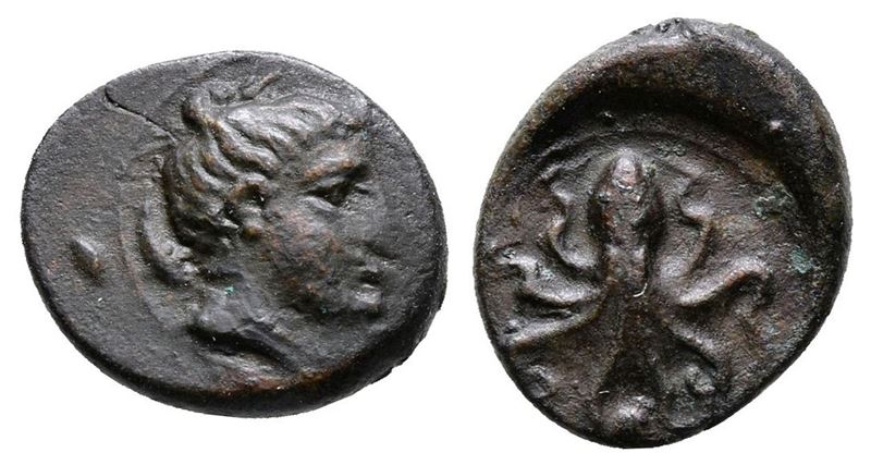 Sicily, Syracuse, C. 435-415 Bc. Æ Onkia (12mm, 1.34g).