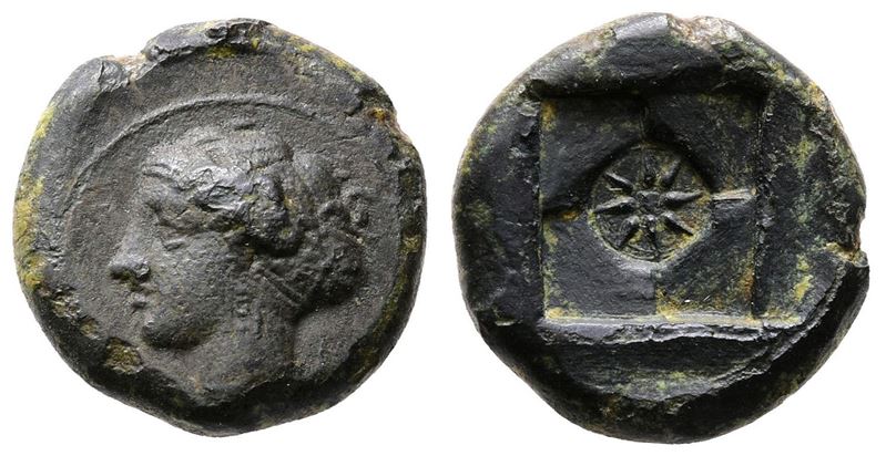 Sicily, Syracuse, 405-375 Bc. Æ Hemilitron (16mm, 4.33g).