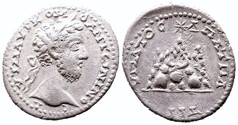 Commodus (177-192). Cappadocia, Caesarea. Ar Drachm