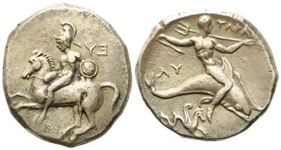 Calabria, Tarentum (C. 302-280 Bc), Nomos; Ar (7,75 G; 12,5 MM)