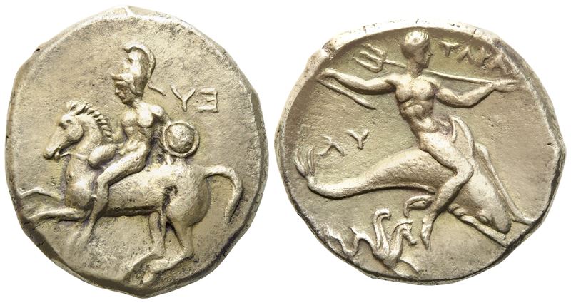 Calabria, Tarentum (C. 302-280 Bc), Nomos; Ar (7,75 G; 12,5 MM)
