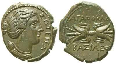Sicily, Syracuse, Agathokles (317-289 Bc), Æ (7,15 G; 22,5 MM)