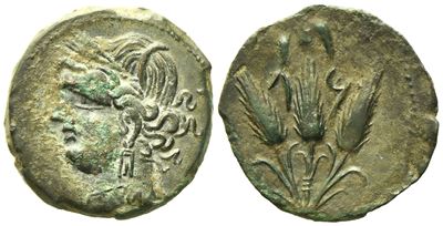 Carthage, Libyan Revolt (C. 241-238 Bc), Shekel; Æ (7,05 G; 23 MM)