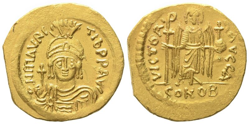 Maurice Tiberius (582-602), Solidus; AV (4,36 g; 20,5 mm)