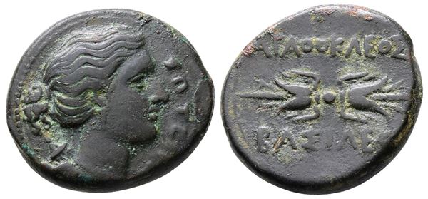 Sicily, Syracuse. Agathokles (317-289 BC). Æ Litra (23mm, 10.01g).  - Auction Greek, Roman and Byzantine Coins	 - Bertolami Fine Art - Prague