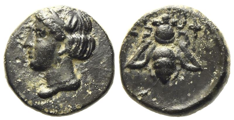 Ionia, Ephesos (c. 370-350 BC), Chalkous; Æ (1,52 g; 11,2 mm)