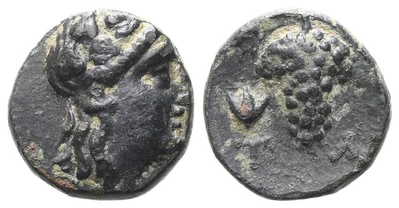 Aeolis (Temnos), Dionysos, moneta in bronzo (Æ), III secolo a.C.