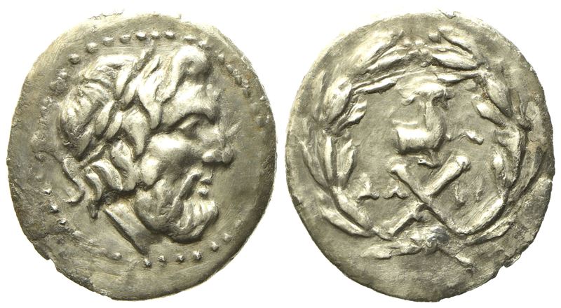 Achaia, Achaian League, Aigiera (c. 160-146 BC), Hemidrachm; AR (2,06 g; 15,7 mm)