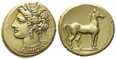 Carthage (C. 310-279 Bc), Stater; El (7,43 G; 18,5 MM)