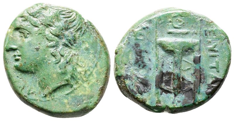 Sicily, Tauromenion, C. 305-289 Bc. Æ Hemilitron (20mm, 6.79g).