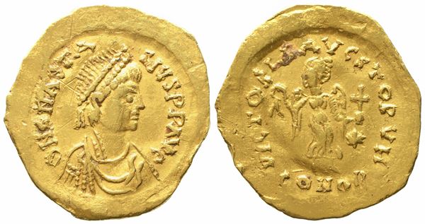 Anastasius I (491-518), Tremissis; AV (1,48 g; 15,8 mm)